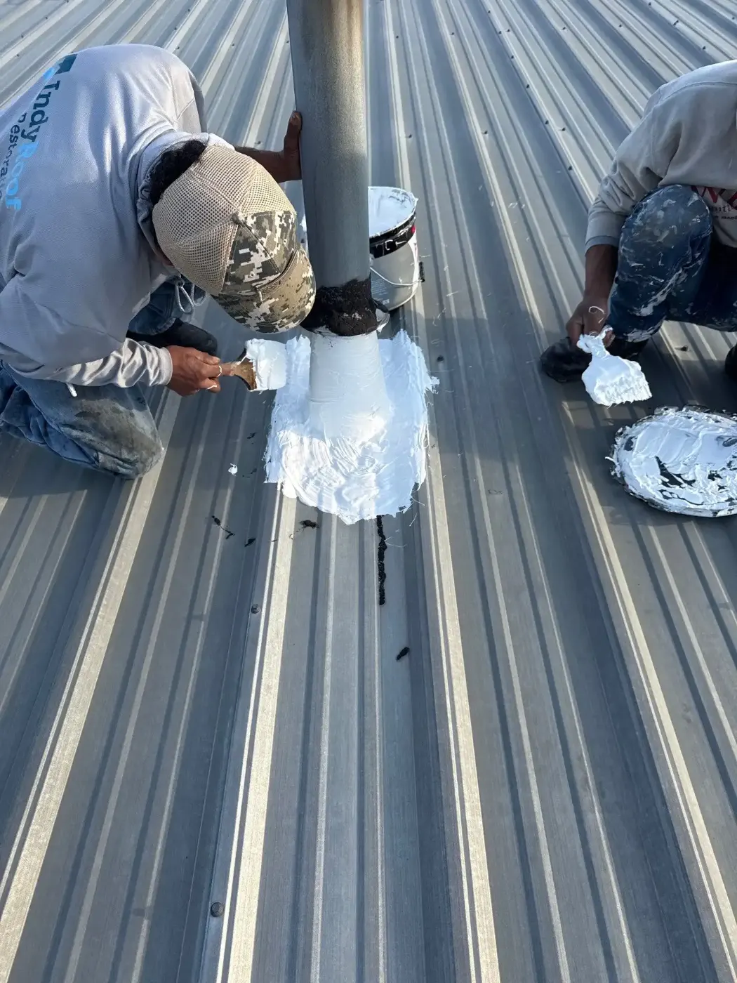 Commercial roofing by Brookville Commercial Roofing near Yorktown, IN